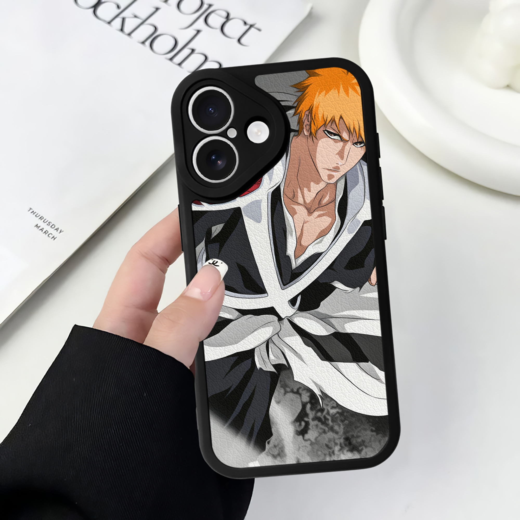 （画像用） ブリーチ BLEACH 【iPhone 16シリーズ対応】シリコンスマホケース（レザー調） 材質：シリコン